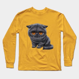 Cat-a-clysm exotic shorthair kitten Long Sleeve T-Shirt